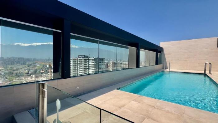 A pasos de Irarrázaval, AC, vista Andes, piscina rooftop