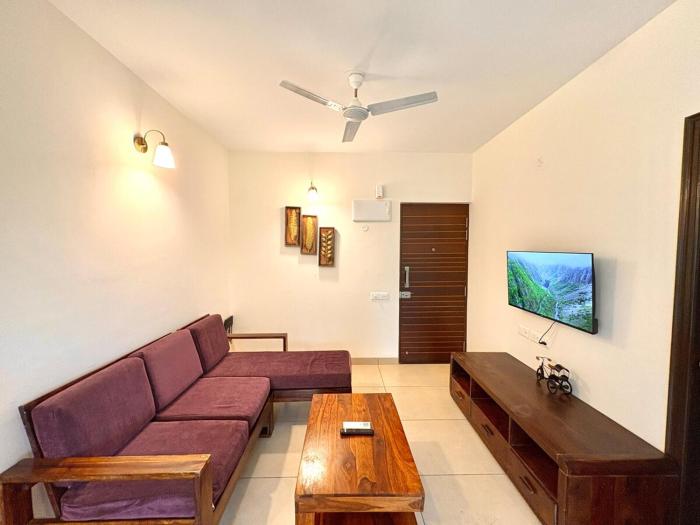 Peaceful Aesthetic 1BHK in Siolim with Forest View & Pool