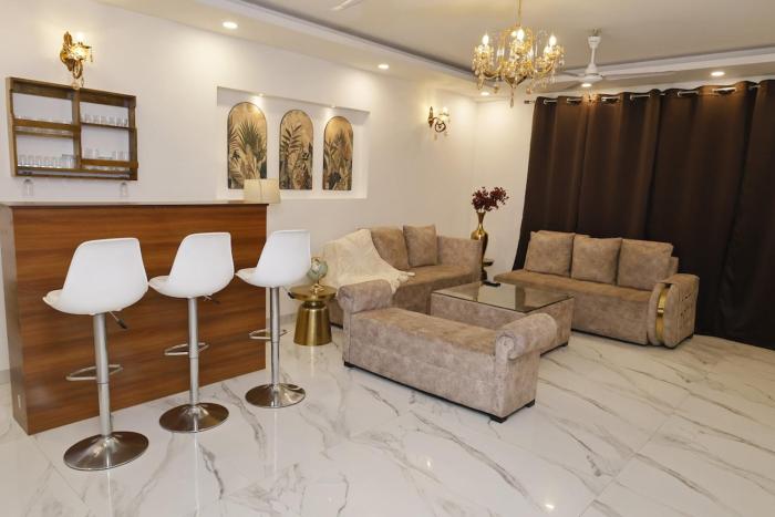 Velveteen w in-house bar 3bhksaket BricasaStays