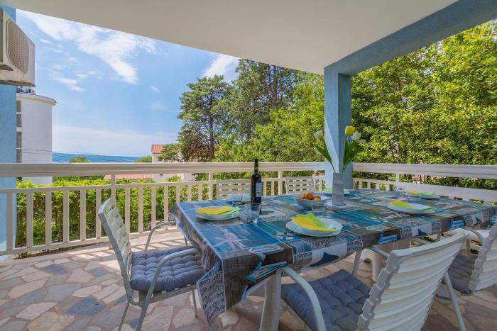 Großes Apartment nur 300 Meter zum Strand mit Meerblick und Waschmaschine