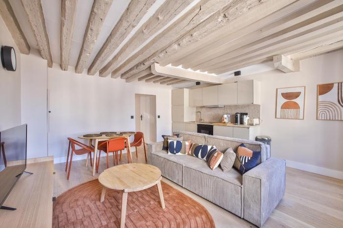 Heart of Marais a Large 1-Bedroom Apartment