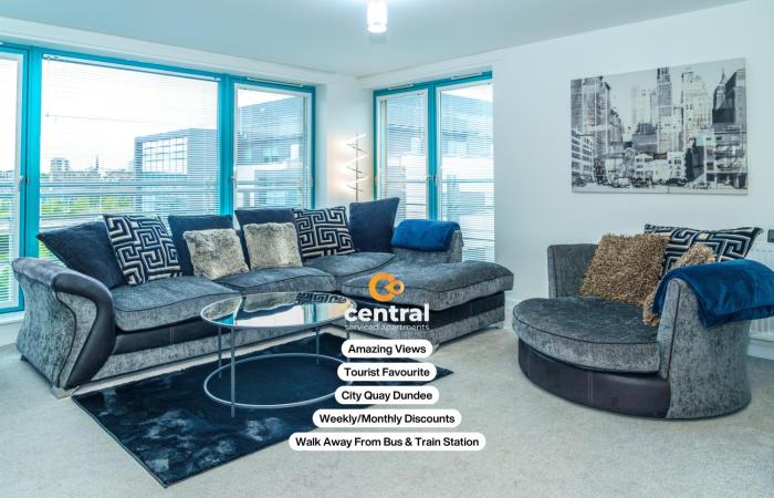 City Quay by CENTRAL SERVICED APARTMENTS - 2 Bedroom - City Quay Views - Walkthe City Centre - Smart TVs inRooms - We are your Short Term Stay Specialists in Dundee - Get in touch to book your stay - CENTRAL SHORT LETS Dundee