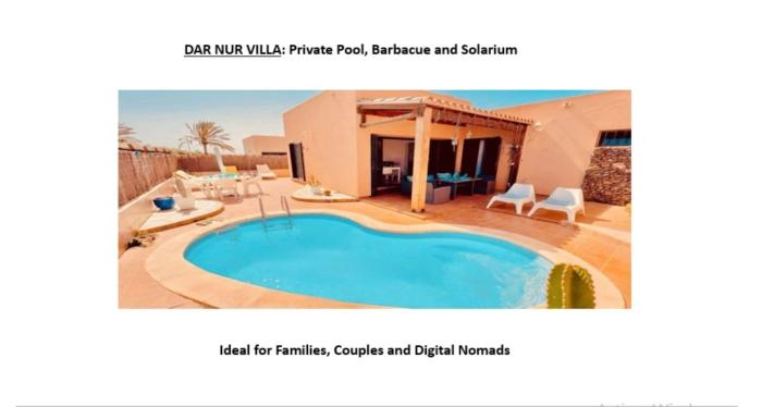 Dar Nur villa Ideal for Families, Couples, and digital Nomads with Private Pool BBQ Solarium
