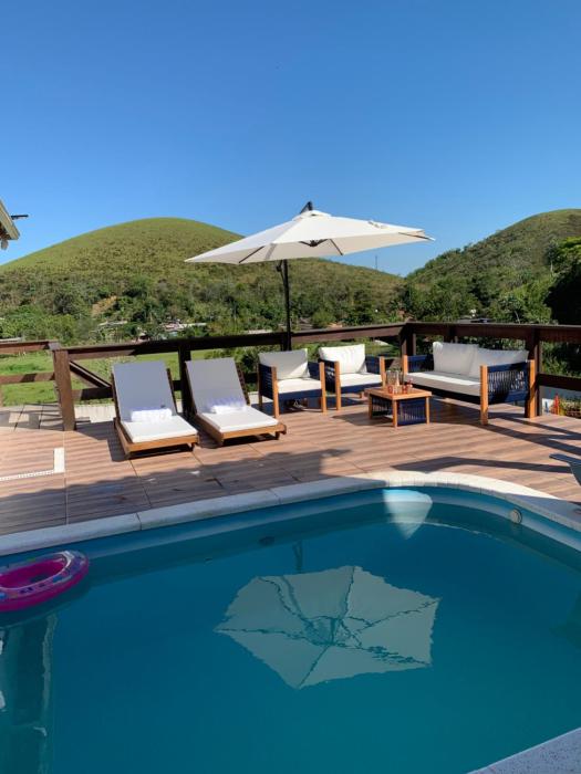 Casa Blanca - Casa na Serra com piscina , sauna e pesca