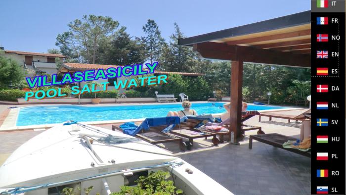 VILLASEASICILY , POOL SALT WATER and NATURAL CHLORINE IN BALESTRATE - PALERMO