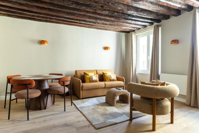 Charmant T2 climatisé, Marais