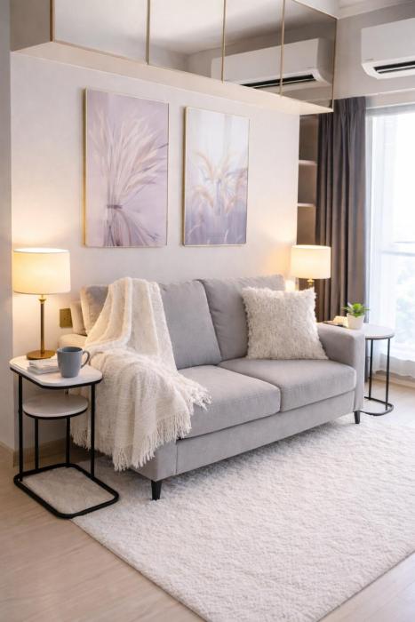 2BR Modern Condo Office Room Sofa Bed Pool Gym