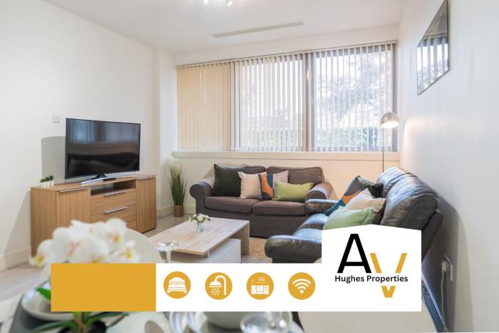 Special Offer - Modern 2BR Apartment with Parking, Wi-Fi & Netflix By AV Hughes Properties