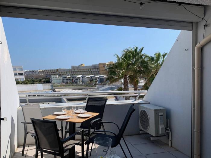 583 Grand appartement 2 pers Port Ambonne terrasse