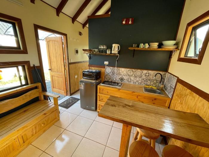 Mini cabaña con tinaja