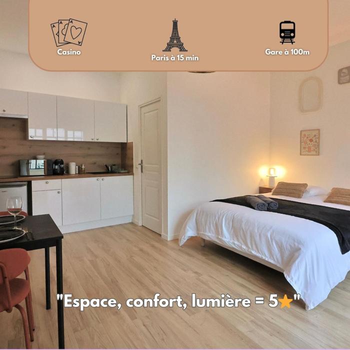 SC7 - Zen Studio - Enghien Center - Veranda - Train à 100 m