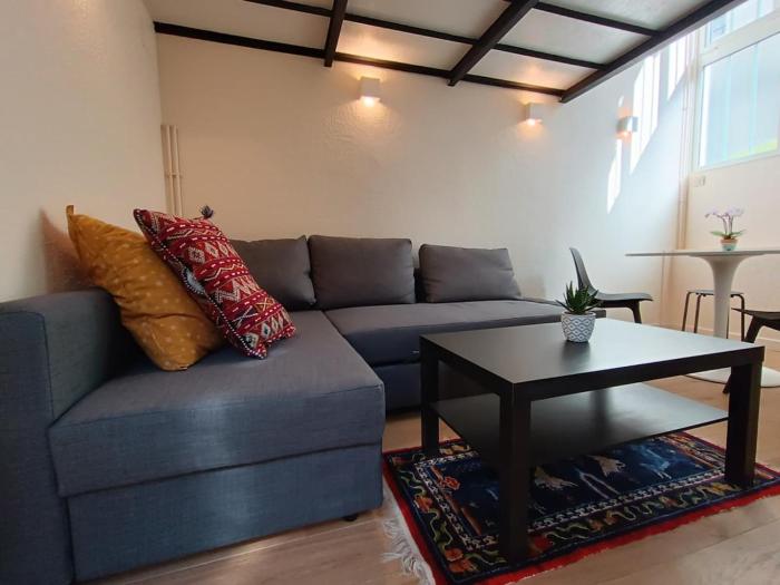 Bright studio with equipped kitchen and mezzanine