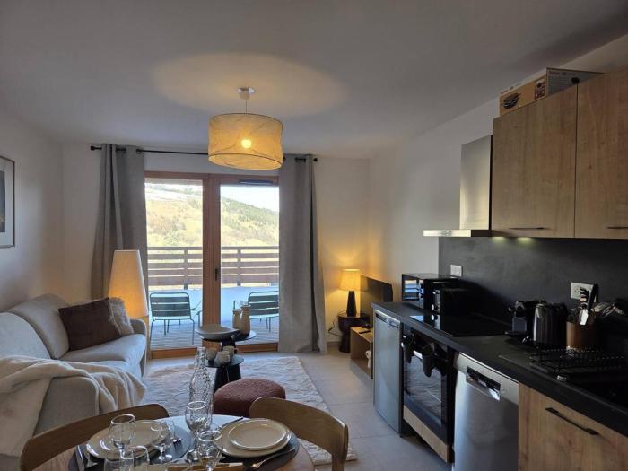 T2 neuf à Valmorel, 4 pers, parking - FR-1-291-1040
