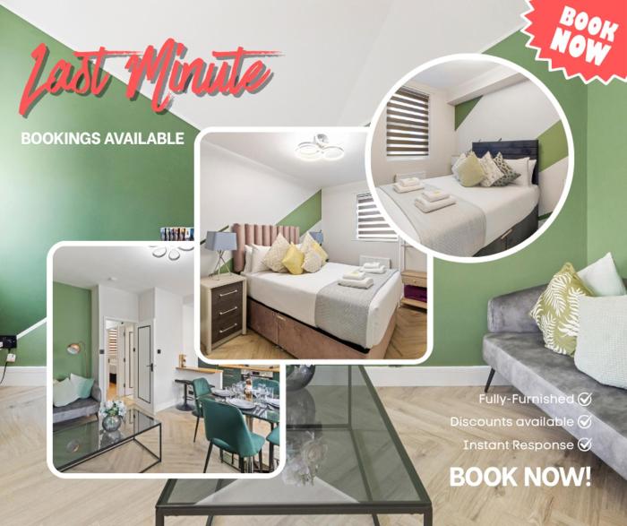 Last-Minute Specials ! Last Chance l Lavender Hill l Exclusive Deal on 2 Bedroom, High Spec Luxury Flat By Finesse Stays Short Lets & Serviced Accommodation London With Free WiFi
