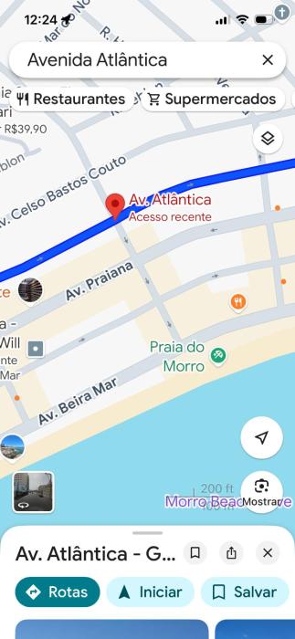 Apartamento na praia do morro