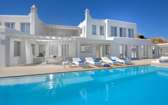 Villa Divine - 10 bedrooms in Ornos, Tennis court