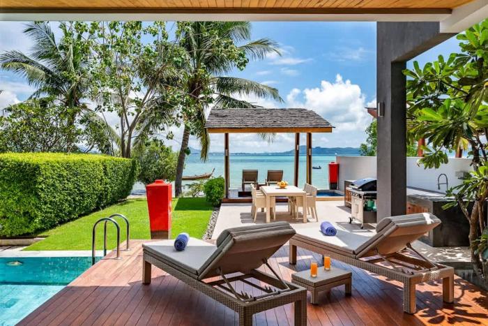 Absolute Beachfront Villa 3-Bedroom in Rawai