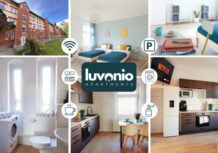 Luvonio Apartments - modern & zentral mit WLAN, 55 Zoll Smart TV & DeLonghi Kaffeeautomat