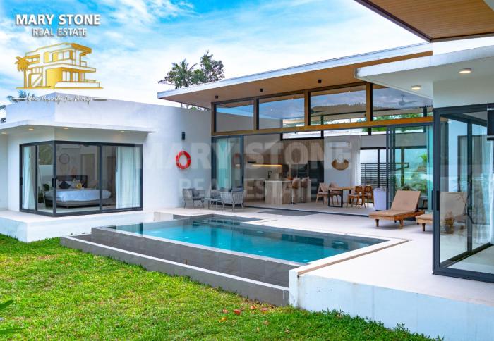Modern Tropical 3BR Pool Villa with Mountain View