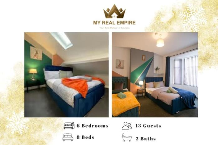 Modern 6BR Home - Salford Manchester - Sleeps 13 - Book Now for New Year