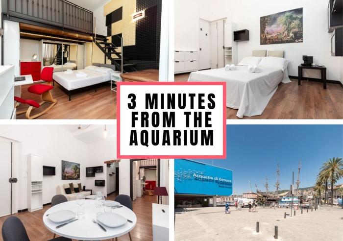 300 meters from the Genoa Aquarium and San Giorno Metro, Self Checkin and Fast Internet
