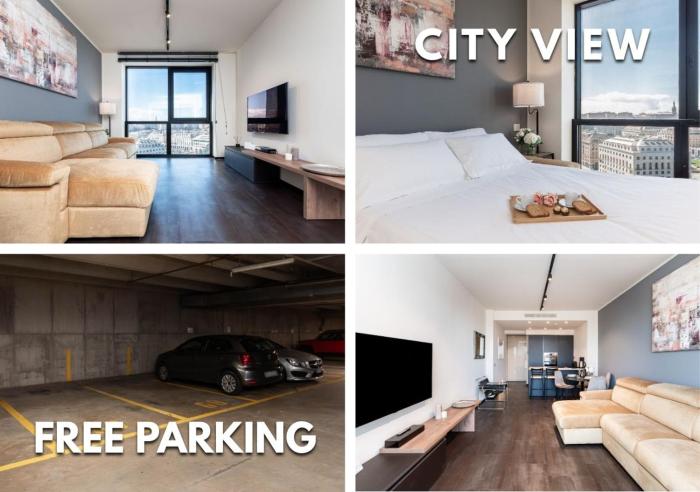 Free Parking in Luxury Suite with City View - Steps to Brignole Train Station