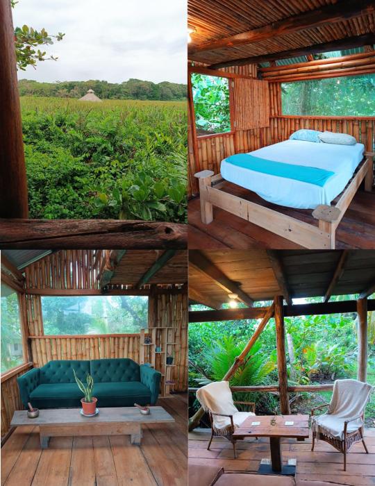 Cabaña de 2 plantas a metros del mar, con cocina, baño privado y hermosas vistas