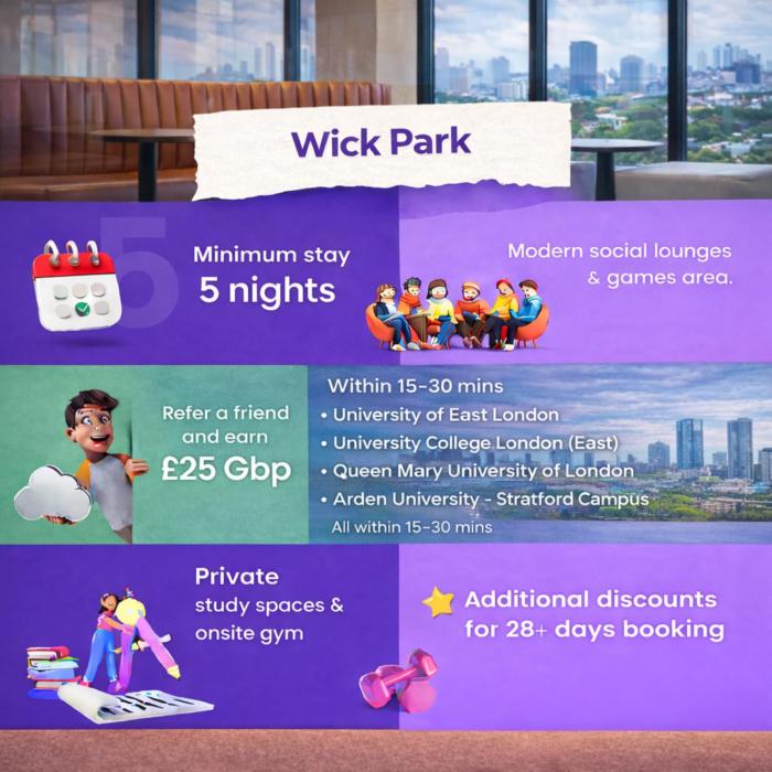 Student Only Modern Ensuite at Wick Park Near Olympic Park