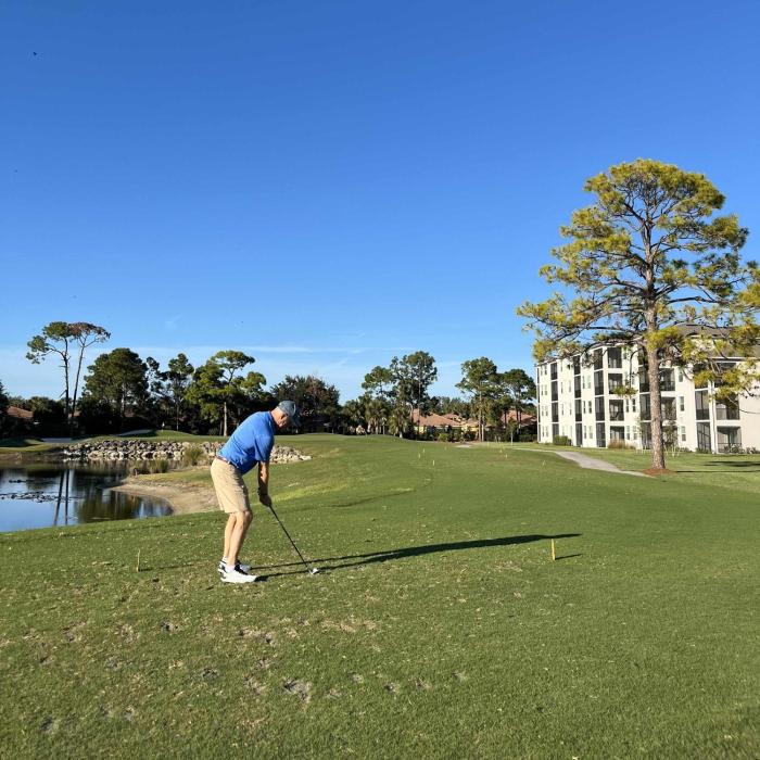 Stylish 3rd-Floor Condo with Golf Course Views