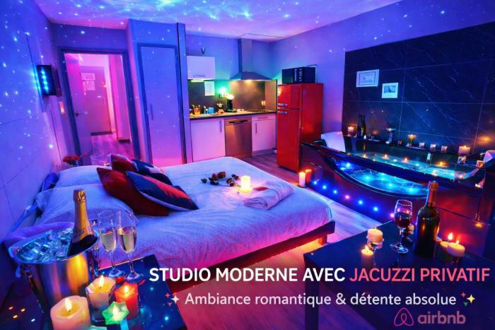 Grand Studio BISCARROSSE PLAGE Une nuit A 2 avec Sauna Luxe, Balnéo, Océan rien que pour vous