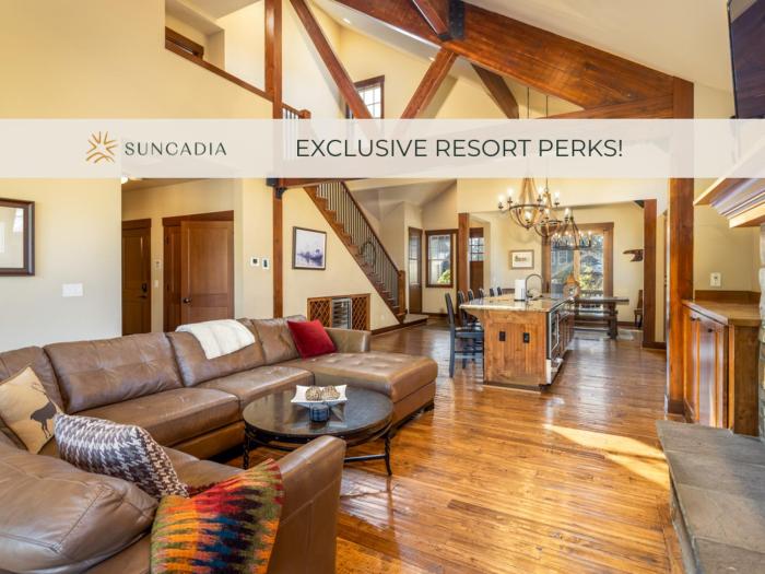 Suncadia 3 Bedroom Rustic Corner Home