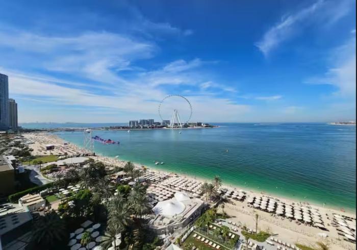 Panoramic sea view from new 2BD in La Vie JBR