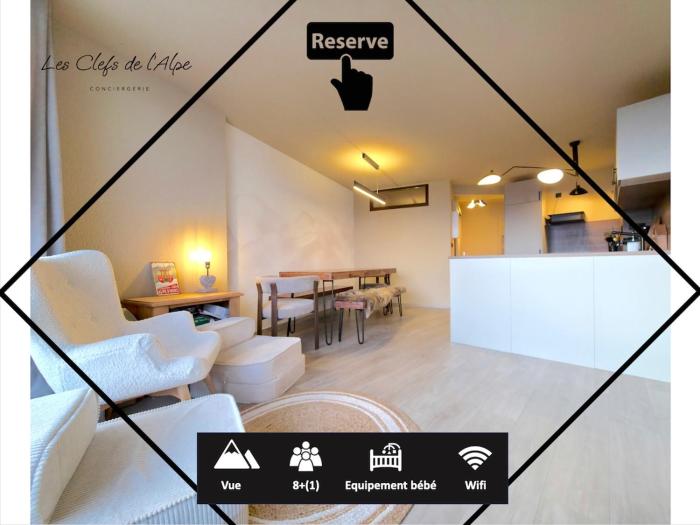 La vue de lAlpe ! T4 rénové spacieux & chaleureux