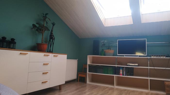 Центр Апартаменти для друзів та сім"ї спальня і кухня-вітальня