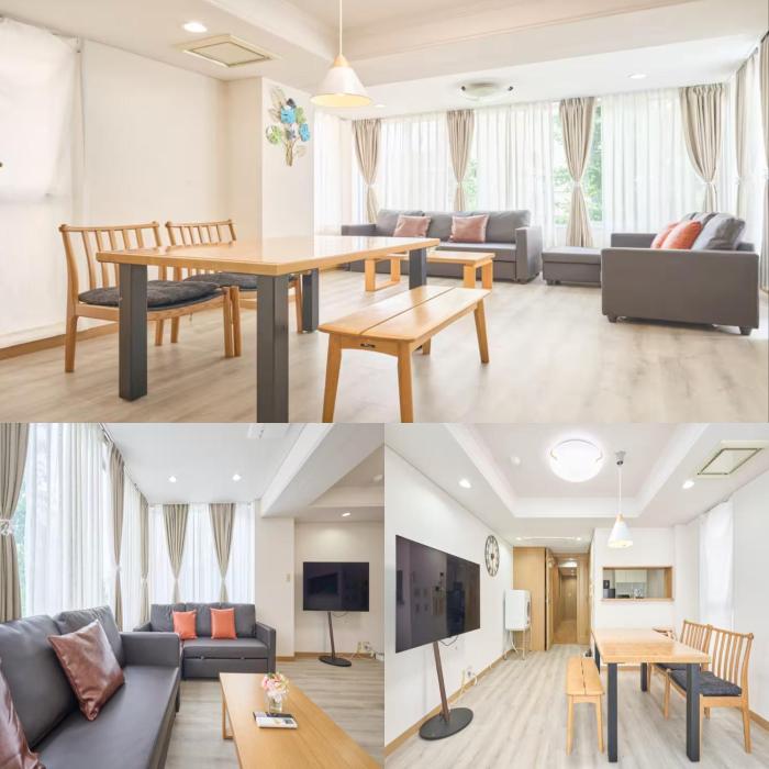 K-Large balcony, Luxury 2Bedroom Condo, 101sqm,Max14 PPL,7mins walk to station, Elevator,QuiteArea