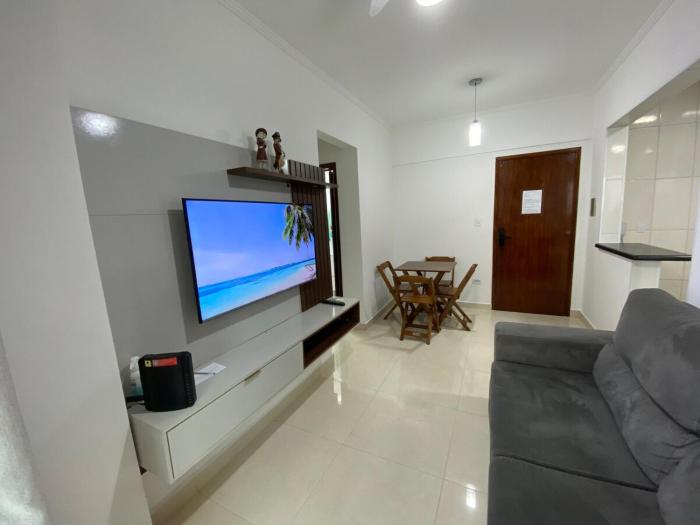 Apartamento com Sacada Gourmet, Wi-Fi, Ar Condicionado