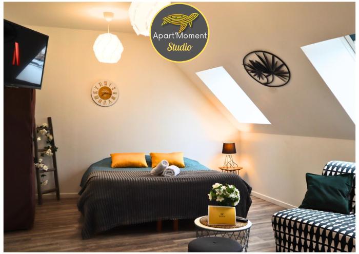 Studio avec parking privé gratuit, proche centre-ville