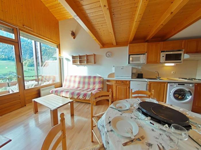 Appt 2P + mezzanine pour 6 - skis aux pieds - garage - WIFI - FR-1-241-21