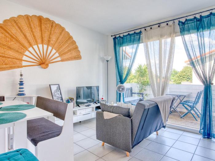 Charmant T2 avec terrasse, climatisation et WIFI - Quartier résidentiel à Biscarrosse - FR-1-521-217