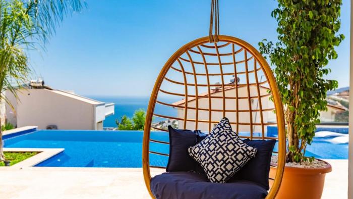 Kalkan 3 bedroom seaview villa with private Indoor and Outdoor Pool