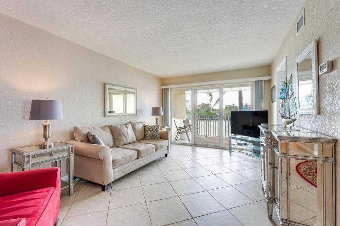 Walk to Beach! Treasure Island Gem with Water Views