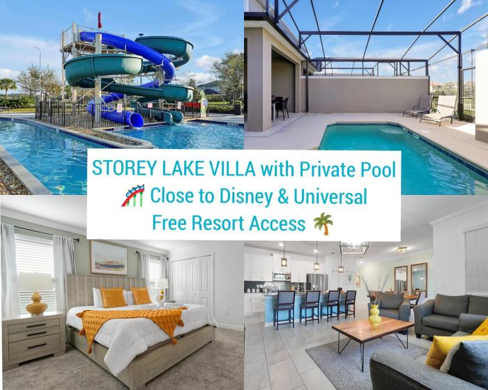 Storey Lake 4 Bedroom Lakeview Private Pool near Disney Universal SeaWorld Free Resort Access