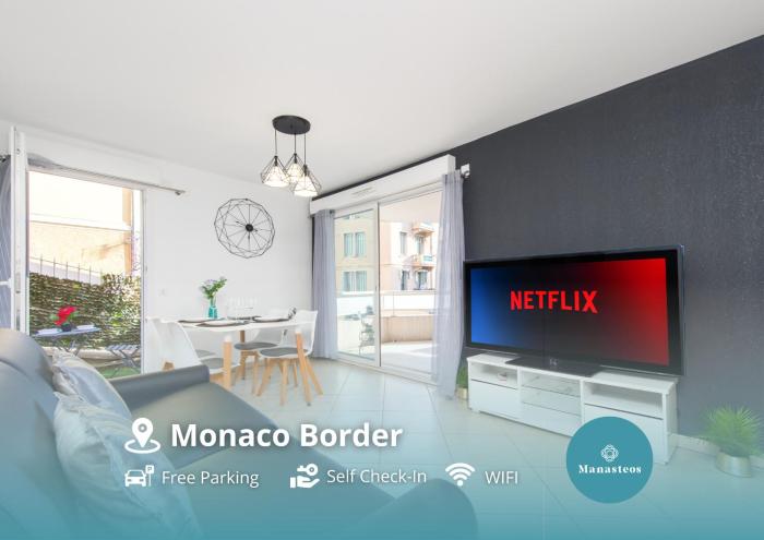 5mn Monaco - Terrasse aperçu mer - Parking - FA