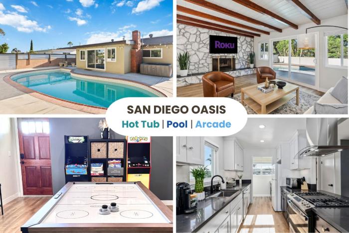 NEW Cozy Zen Pool Jacuzzi Home Heart of San Diego