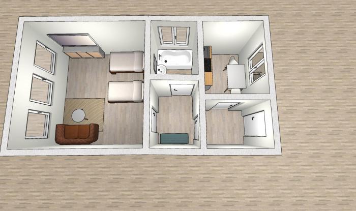 EMAS 2 Wohnung mit 2 Einzelbetten, Küche, WLAN, TV