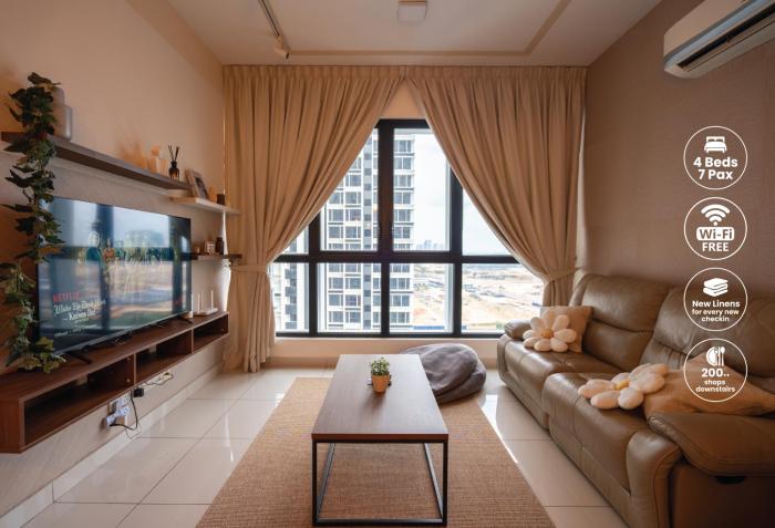 Eco Nest at Eco Botanic, 2km to Legoland Malaysia, 200 Shops Downstairs, 7Pax, Johor Bahru