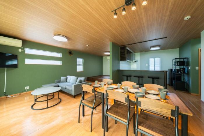 道頓堀近く 200平米の大きな一軒家 6寝室 3つのバスルーム 無料駐車場