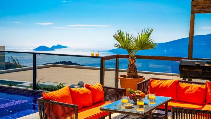 Kördere 3 bedroom seaview villa with private pool hot tub