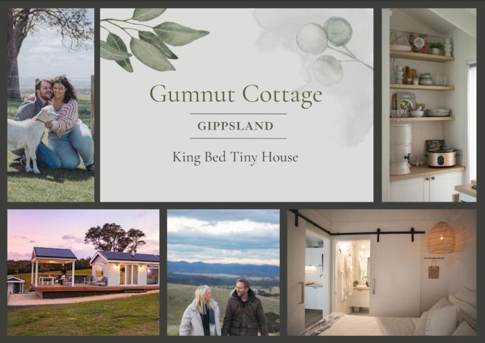 Gumnut Cottage Gippsland - Tiny Eco Stay w King Bed & Mountain Views