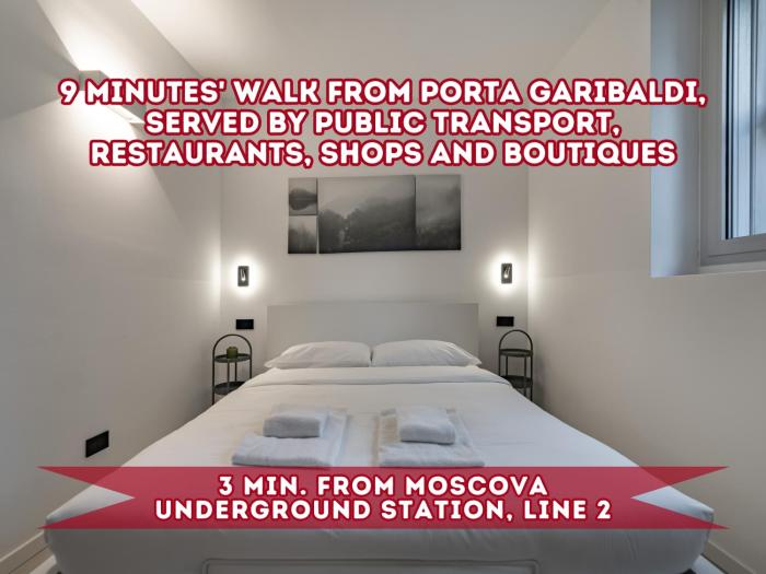 9 min Walk from Porta Nuova, Design and Elegance